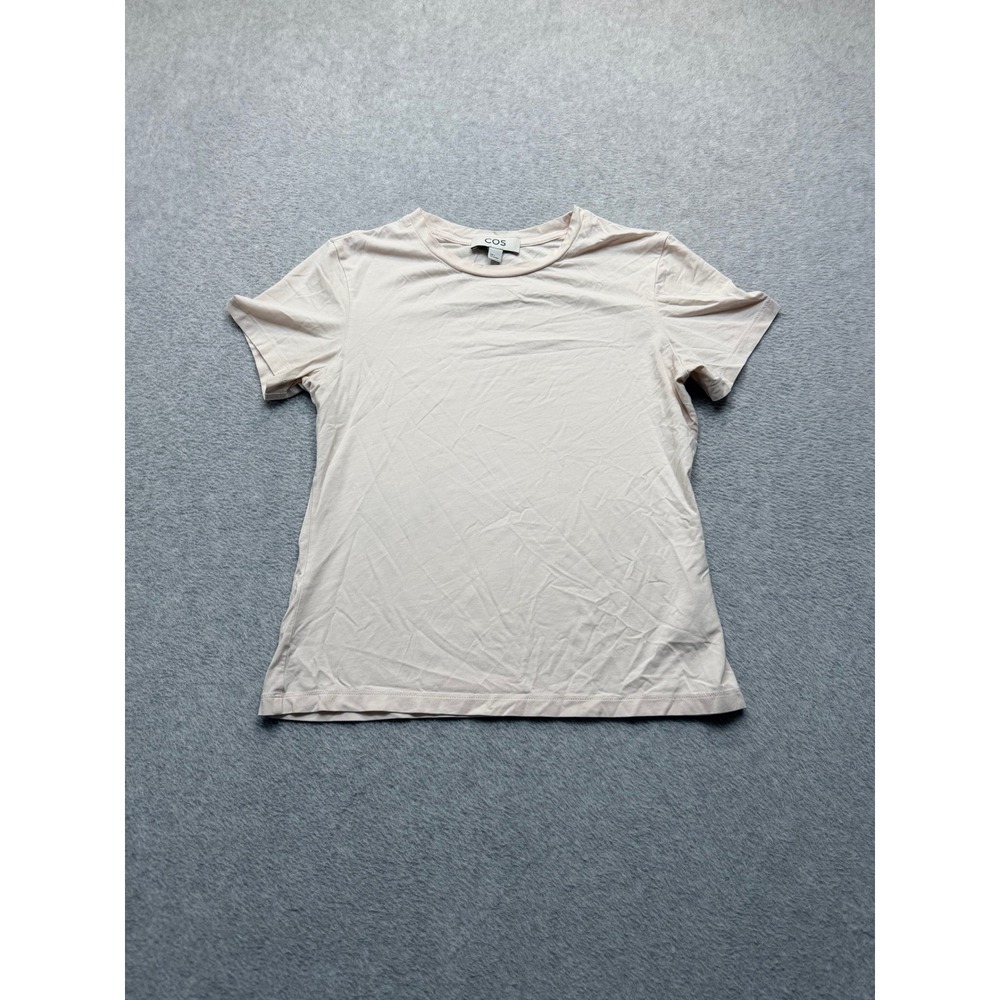 COS Womens Short Sleeve Modal Cotton Blend T-Shirt Light Pink Peach Small 3171